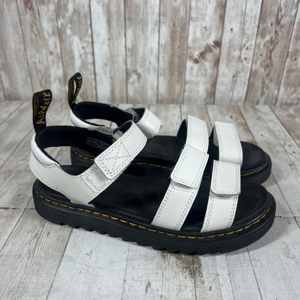 Dr. Martens Klaire Y White Leather Platform Gladiator Sandals Womens 7 38784-111